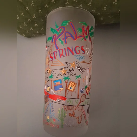 Palm Springs  Frosted Highball Glass Set Of 4 NWT - Picture 2 of 6